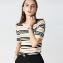 Randig T-shirt dam A1194 10
