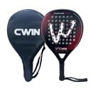 Raquete de padel CWIN Force Pro com pega em fibra de carbono estrutura em carbono bolsa de transporte forma de gota para jogadores 2