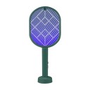 Raquete eléctrica para mosquitos 2 em 1 43x17 cm USB recarregável Raquete contra insetos Ângulo ajustável Lâmpada material ABS Caçador 2