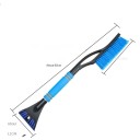 Raschia neve e ghiaccio con spazzola lunga 60 cm nera e blu raschia manuale per vetri auto per la pulizia del parabrezza 2