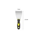 Raschia tenda in acciaio inox 20,3 × 7,5 cm spatola per pittori con manico ergonomico nero giallo attrezzatura da costruzione per la pulizia delle superfici 3