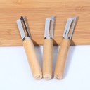 Raschietto in acciaio inox con manico in legno 3