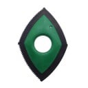 Raschietto manuale per peli di animali da tappeti e rivestimenti Dimensioni 14,5 x 9,5 x 1,8 cm Bordo seghettato e foro centrale per le dita 1