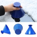 Raschietto per ghiaccio e imbuto per liquidi per auto 14 cm di diametro 11 cm di altezza strumento in plastica per parabrezza e rabbocco di liquidi 5