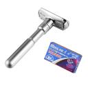 Rasiermesser 10,8 x 5,2 x 2,6 cm Verstellbarer Kopfneigungswinkel 5 Ersatzklingen Zinklegierung Manueller Rasierer für präzises Rasieren 6