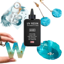 Rășină UV dură, cristal transparent, cu mini lampă UV, kit de întărire pentru bijuterii, turnare DIY, decorare, rășină artizanală 3