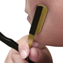 Rasoi professionale da barbiere 14 x 2,2 cm Shavetta per la rasatura della barba Rasoio da parrucchiere pieghevole per contornare e acconciare con precisione 5