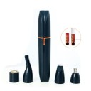 Rasoio Elettrico 4 in 1 Rasoio Multifunzionale con 4 Testine Intercambiabili Depilatore Lavabile Cura di Sopracciglia, Naso, Capelli e Corpo 6