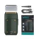 Rasoir électrique design compact 600 mAh batterie lithium USB-C charge indicateur lumineux noir vert rasage de voyage 3