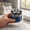 Rasoir électrique pour hommes chauves 6D Tête magnétique Étanche Écran LED Rechargeable par USB Bleu Tondeuse à cheveux et à barbe 6