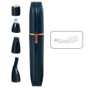 Rasoir électrique rechargeable 4 en 1 Tondeuse multifonction 4 têtes interchangeables Épilateur lavable Chargement USB Tonte du nez, des sourcils, des cheveux 2