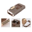 Rasoir électrique sans fil pour homme avec revêtement 60 min d'autonomie 3W alimentation 220–240V rasoir électrique marron pour le rasage de la barbe 3