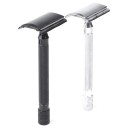Rasoir manuel pour homme Rasoir ajustable à double lame en acier inoxydable Rasoir classique pour hommes 10,3 x 4 cm 2