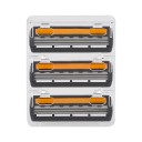 Rasoir pour homme avec têtes de rasage tri-lames Remplacement avec neuf têtes de rechange Lame avec lames interchangeables 2