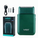 Rasoir professionnel pour cheveux et barbes Mini rasoir avec tête flottante et deux lames Rasoir portable rechargeable pour hommes 9,3 x 5,5 x 1,5 cm 2