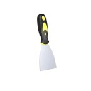 Raspador de acero inoxidable 20,3 × 7,5 cm espátula de pintor con mango ergonómico negro y amarillo herramienta de construcción para limpiar superficies 1