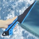 Raspador de auto para limpieza de parabrisas con mango largo 38 x 23 cm negro y azul raspador manual para cristales de auto y ventanas del vehículo 2
