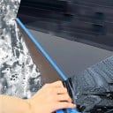 Raspador de auto para limpieza de parabrisas con mango largo 38 x 23 cm negro y azul raspador manual para cristales de auto y ventanas del vehículo 3