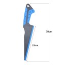 Raspador de carro para limpeza do para-brisas com cabo longo 38 x 23 cm preto e azul raspador manual para vidro automóvel e janelas do veículo 5