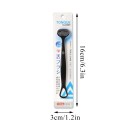 Raspador de lengua doble cara 16 x 3 cm Limpiador higiénico de lengua con dos tipos de superficie y ojal Herramienta ergonómica para la higiene 4