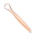 Raspador de língua em aço inoxidável com argola de 2,4 cm Higienizador de língua em aço inoxidável Ferramenta ergonómica para higiene oral 1