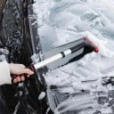 Raspador telescópico de gelo e neve 42 a 63 cm Vara de alumínio extensível Espátula de PVC macio 11,5 cm Cabo em espuma Para automóvel 4