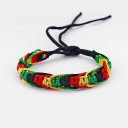 Rasta flettet armbånd 5