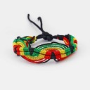 Rasta flettet armbånd 8