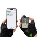 Rastreador GPS em formato de cartão com alcance até 5 km e sensores, 85 × 55 × 6,5 mm, LoRa mesh e Bluetooth, IP65, preto, para caminhadas 3