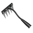 Rastrelli per diserbo a 5 denti con punte affilate 31 x 16,5 cm acciaio al carbonio neri per rimuovere le erbacce e lavorare il terreno nei giardini 1