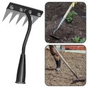 Rastrelli per diserbo a 5 denti con punte affilate 31 x 16,5 cm acciaio al carbonio neri per rimuovere le erbacce e lavorare il terreno nei giardini 2