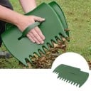 Râteau de jardin à main avec poignée ergonomique 33 x 24,8 cm en plastique jaune pour ramasser les feuilles et nettoyer les débris sur la pelouse 6
