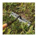 Râteaux en acier pour désherbage 8 dents 31 x 27 cm en acier au carbone noir avec pointes acérées pour aérer le sol et enlever les mauvaises herbes 4