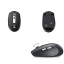 Rato óptico sem fios com Bluetooth e receptor USB Dois modos de ligação 7 botões 1000 DPI Alcance 10 m Alimentação 1x AA 103 x 64 x 40 mm 5