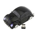 Rato sem fios em forma de carro retro com luzes a piscar para computador e portátil Receptor USB 2,4 GHz Resolução 1000 DPI Alcance 10 m 1