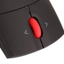 Ratón inalámbrico para ordenador y portátil Receptor USB 2,4 GHz Resolución 1000 DPI Espacio de almacenamiento para receptor Negro con rueda roja 5
