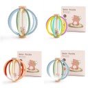 Rattolo per neonati e bambini piccoli, tubo in silicone con palline, 11,5x11 cm, giocattolo adatto per i denti, rattles 4