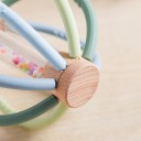 Rattolo per neonati e bambini piccoli, tubo in silicone con palline, 11,5x11 cm, giocattolo adatto per i denti, rattles 5