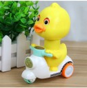 Rățușcă cu șurub pe trotinetă 13,5 x 10,3 x 5,6 cm Figurină galbenă cu cap rotativ Jucărie din plastic pentru copii 6