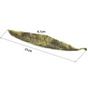 Räuchergefäß langer Blatt 21 cm Goldfarbe Metallhalter für Räucherstäbchen Dekorativer Ständer für Aromatherapie und Entspannung 4