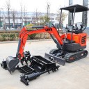 Raupenbagger 1,8 t VTW-18 Raupenhydraulik 1,8 Tonnen Bagger mit Zubehör Raupen-Minibagger 1