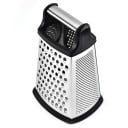 Răzătoare din oțel inoxidabil cu patru laturi pentru legume Ploști pentru răzuire grosieră și fină Mâner superior Margine inferioară din cauciuc 1