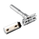 Razor 10.8 x 5.2 x 2.6 cm Adjustable Head Angle 5 Replacement Blades Zinc Alloy Manual Razor for Precise Shaving 2