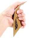 Răzuitor triangular din plastic moale cu margine subțire 14 x 8 x 16 cm plastic auriu pentru colțurile foliei auto și tonarea geamurilor 2