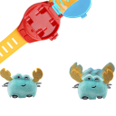 RC auto s hodinkovým ovládačom 2,4 GHz detská hračka s LED svetlami mini závodné auto s modrým krabom nabíjacie plastové auto pre deti 3–12 rokov 2