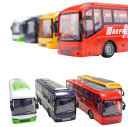 RC autobus 1:30 31,5×11,5×8 cm Modello elettrico 27 MHz telecomando a 4 canali luci LED Autobus turistico urbano blu per bambini 2