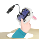 RC bil med klockkontroll 2,4 GHz leksak med LED-lampor mini racingbil med blå krabba uppladdningsbar plastbil för barn 3–12 år 3