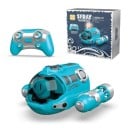 RC Boot 15,5 x 17 x 9 cm Wasserdichter Schiffsmodell mit Sprühfunktion 6 Kanäle Doppelte Propeller 2,4 GHz Lichter 20 Minuten Betrieb 2