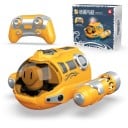RC Boot 15,5 x 17 x 9 cm Wasserdichter Schiffsmodell mit Sprühfunktion 6 Kanäle Doppelte Propeller 2,4 GHz Lichter 20 Minuten Betrieb 3