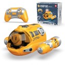 RC boot 15,5 x 17 x 9 cm Waterdichte boot met nevelen 6 kanalen Dubbele schroef 2,4 GHz Lichten 20 min bedrijf Lithium batterij 3,7 V USB 3